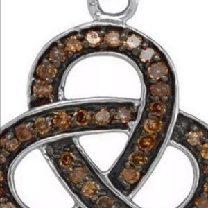 Chocolate Diamond Infinity Sterling Silver